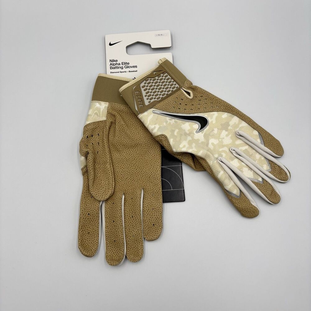 Size Large Nike Alpha Elite Batting Gloves Armed Forces 5 Star Army II5623-209